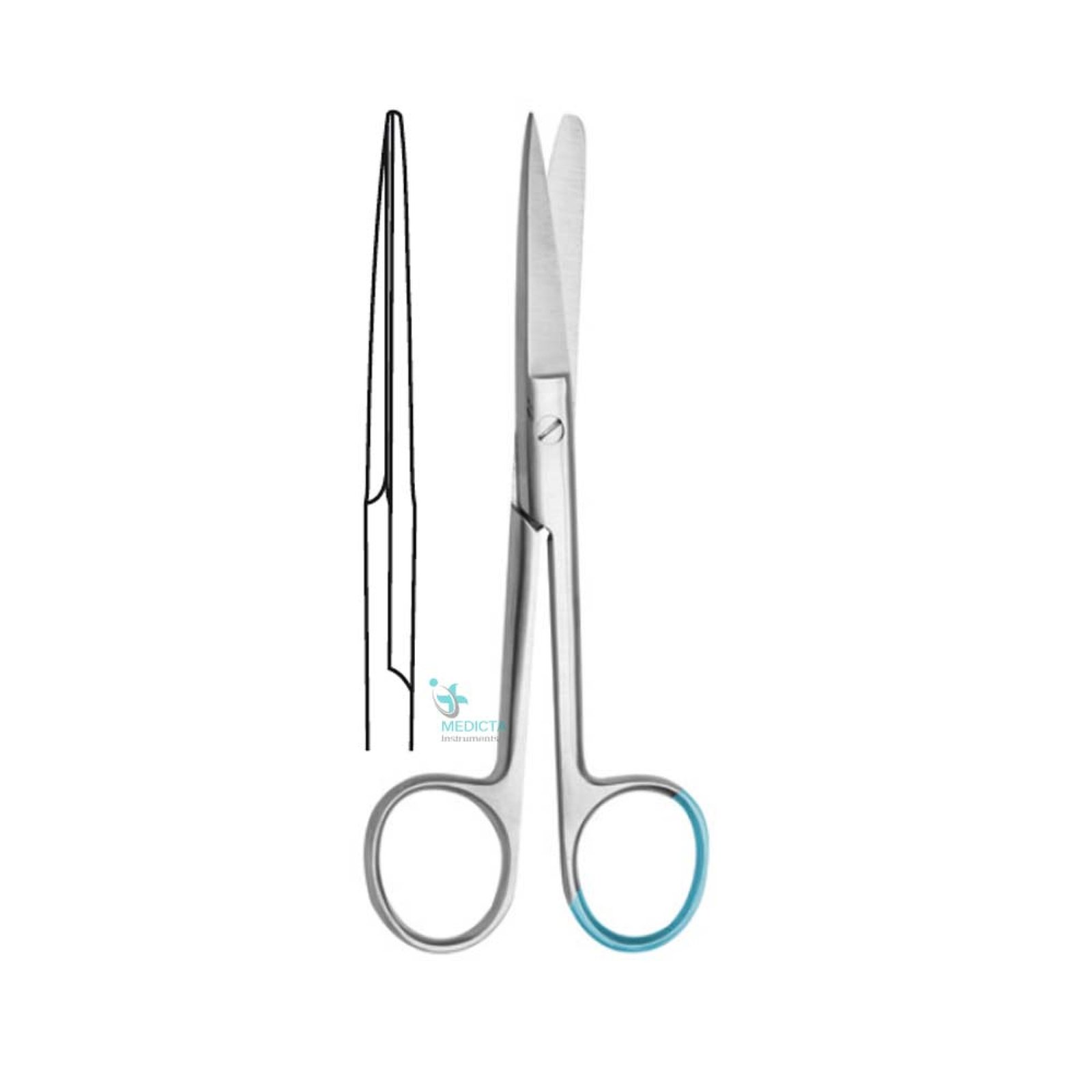 Single Use Surgical Scissor Sharp Blunt Straight Medicta Instruments